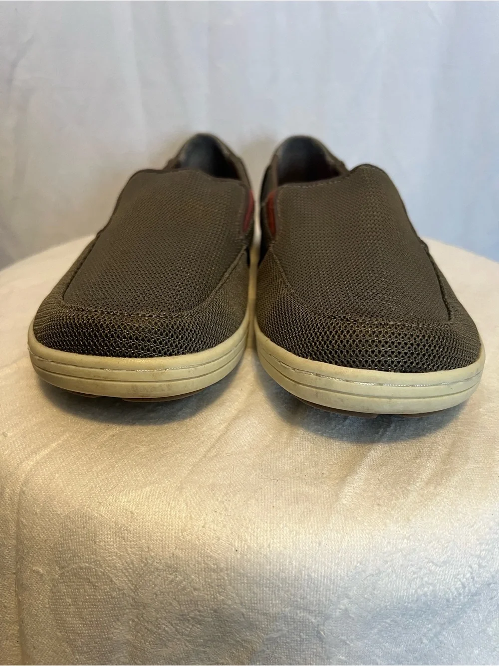 RedHead Men's Slip-On Mesh Loafers in Gray with Cream Sole